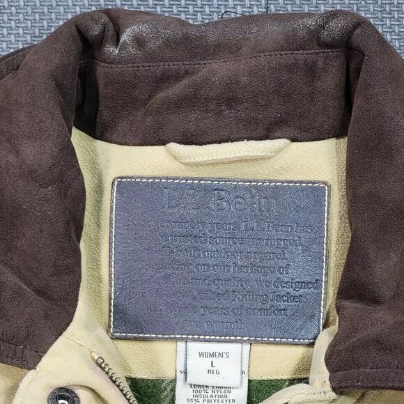 L.L. Bean Cream and Brown Utility Jacket - Picture 6 of 9